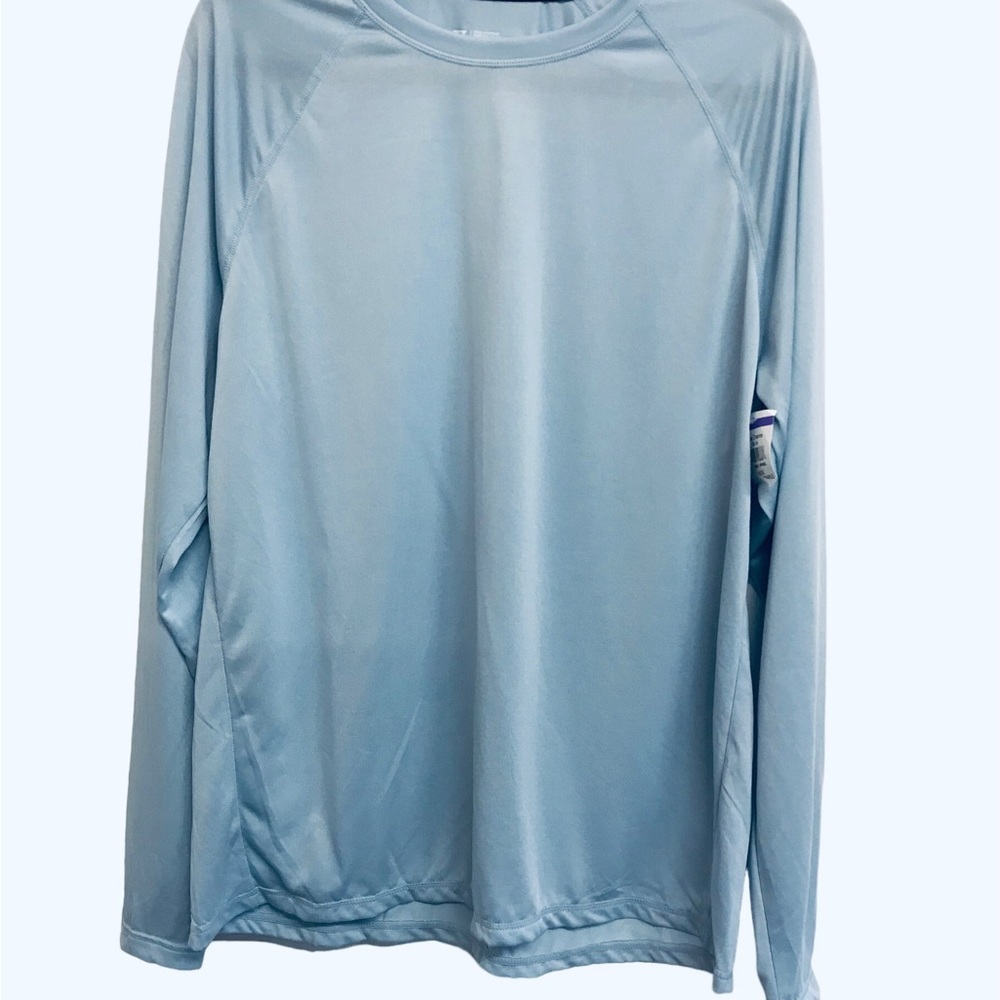 Zella Long Sleeve Blue Tee NWOT Sz L